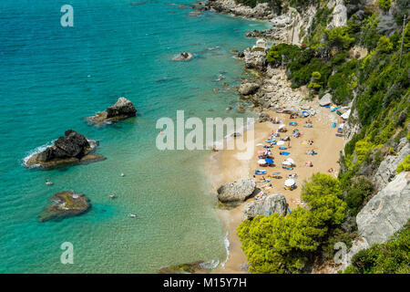 Mirtiotissa Beach,Corfu,Ionian Islands,Greece Stock Photo