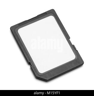 Black SD Memory Card Isolated on a White Background. Stock Photo