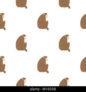 Orangutan monkey pattern seamless Stock Vector
