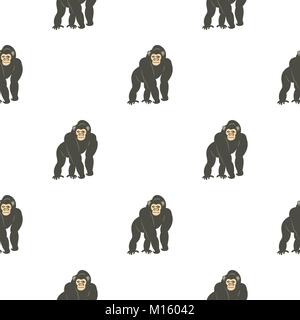 Bonobo monkey pattern seamless Stock Vector