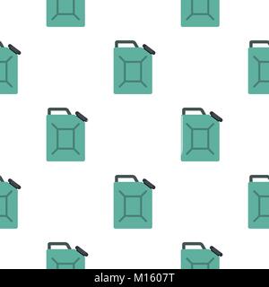 Blue fuel jerrycan pattern seamless Stock Vector