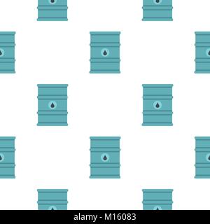 Blue oil barrel pattern seamless Stock Vector