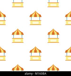 Shopping counter orange with tent pattern seamless Stock Vector