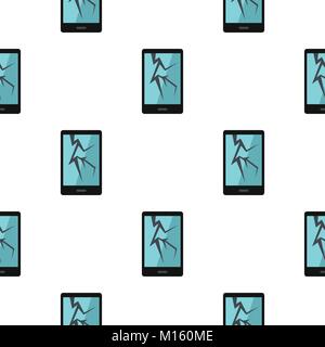 Cracked phone pattern seamless Stock Vector