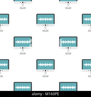 Audio technology monitor pattern seamless Stock Vector