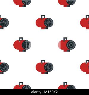 Red industrial electric fan heater pattern Stock Vector