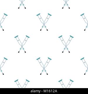Crutches pattern seamless Stock Vector