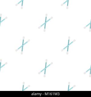 Blue plastic cotton swabs pattern seamless Stock Vector