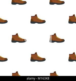 Hiking boot pattern flat Stock Vector