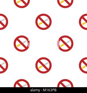 No smoking pattern flat Stock Vector