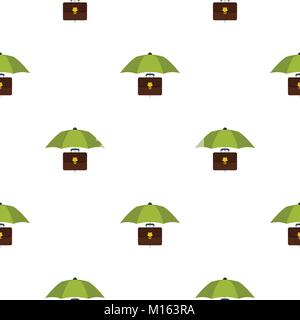 Umbrella and diplomat pattern flat Stock Vector