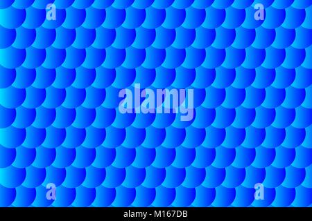 Fish scale pattern, Simple circular background - blue - vector circle pattern Stock Vector