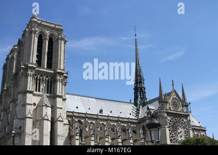 The Notre Dame Cathedral from the Southwest, Paris, France. Stock Photo