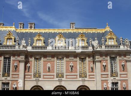 The Marble Court of the Versailles Palace, Ile-de-France, France. Stock Photo