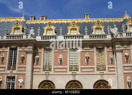 The Marble Court of the Versailles Palace, Ile-de-France, France. Stock Photo