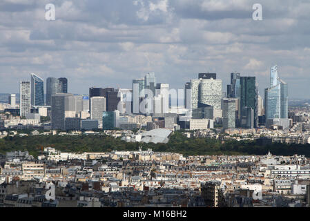 Cityscape panorama of the business district La Defense, Metropolitan area of Paris and Ile-De-France, France. Stock Photo