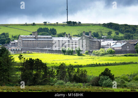 HM Prison Dartmoor a Category C men's top security prison in Princetown on Dartmoor in Devon county, England Stock Photo