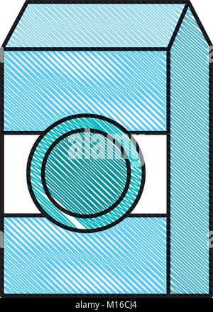 milk box isolated icon Stock Vector