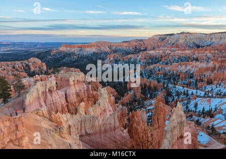 Evening at the Bryce Canyon at Sunset Point in Bryce Canyon National Park, Utah, United States. Stock Photo