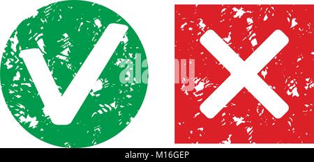 Mark stamp imprint approve and reject. Vector grunge texture approval and reject illustration Stock Vector