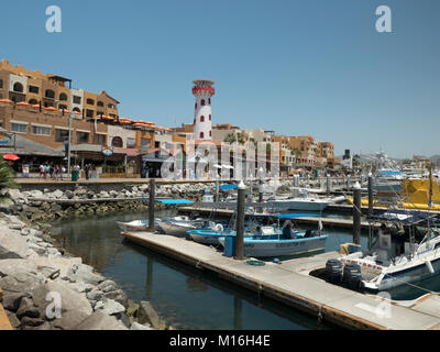 The Harbour Marina Shops And Vacation Condo Apartments Of Cabo San Lucas Mexico Stock Photo