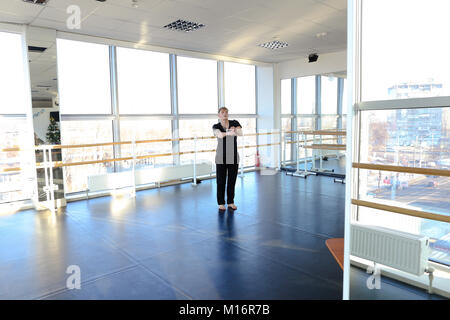 Hip hop dancer making different movements. Stock Photo