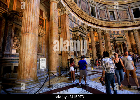 Inside the magnificent Pantheon in Rome, Italy Stock Photo