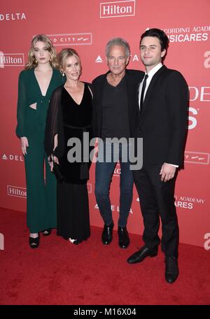 Fleetwood Mac, Lindsey Buckingham, Kristen Messner, Leelee Buckingham, William Gregory Buckingham at arrivals for 2018 MusiCares Person of the Year, Radio City Music Hall, New York, NY January 26, 2018. Photo By: Derek Storm/Everett Collection Stock Photo