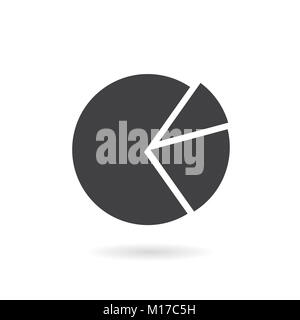 Pie Chart Icon in trendy flat style isolated on background , vector ...