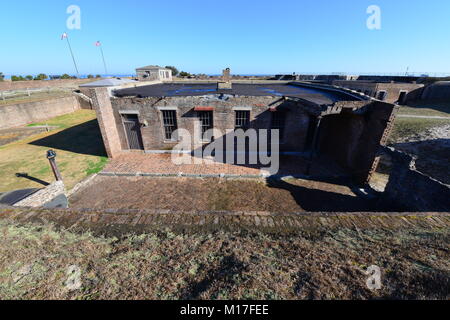 An American civil war fortress used in the American civil war. Stock Photo