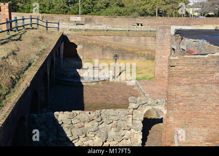 An American civil war fortress used in the American civil war. Stock Photo