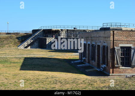 An American civil war fortress used in the American civil war. Stock Photo