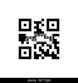Template of QR code for smartphone scanning. Vector illustration isolated on white background. Stock Vector