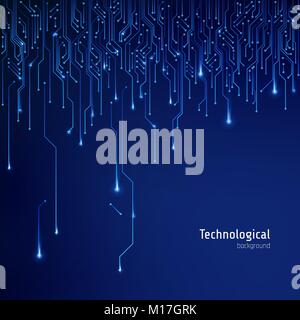 Circuit board texture. Abstract technological vector background Stock Vector