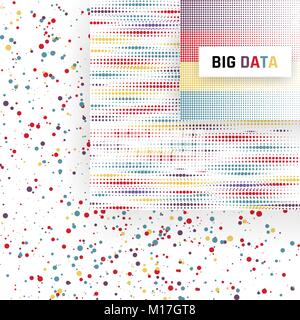 Big data visualization. Analysis of information. Machine learning algorithms. Vector illustration Stock Vector