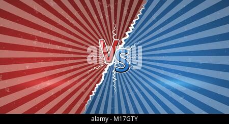 VS symbol of versus. Sketch of challenge banner. Vector illustration Stock Vector