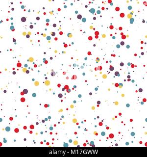 Seamless pattern color dots. Confetti. Vector illustration Stock Vector