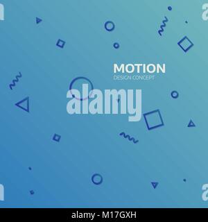 Motion graphics design concept element. Vector geometric background Stock Vector
