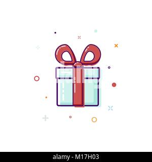 Gift box, surprise concept. Vector illustration isolated on white Stock Vector