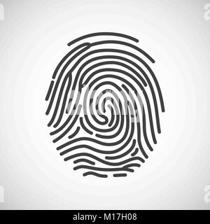 Fingerprint icon. fingerprint isolated on white background. Vector illustration Stock Vector