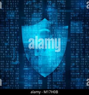 Encryption information concept. Internet sequrity system. Data protection. Vector background Stock Vector