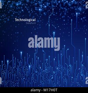Abstract technological background. Circuit. Vector illustration Stock Vector