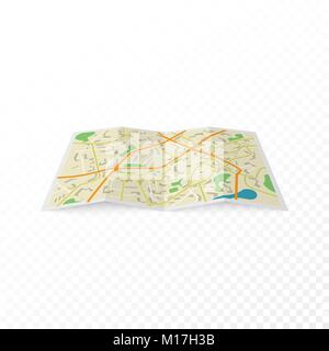 Abstract city map. vector illustration isolated on transparent background Stock Vector