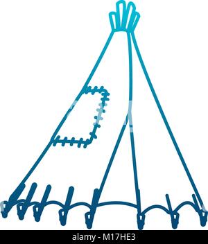 Indian tent isolated Stock Vector