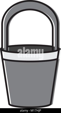 Bucket container isolated Stock Vector