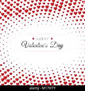 Happy valentines day invitation card template with origami paper hot ...