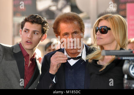 LAS VEGAS, NV - MARCH 08:  Steve Wynn, Andrea Hissom-Wynn during the TOPSHOP TOPMAN Las Vegas Grand Opening at Fashion Show Mall on March 8, 2012 in Las Vegas, Nevada.  People:  Steve Wynn, Andrea Hissom-Wynn Stock Photo