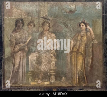 Naples. Italy. Dido abandoned by Aeneas, fresco from the House of Meleager, Pompeii, 1st century A.D. Museo Archeologico Nazionale di Napoli. Naples N Stock Photo