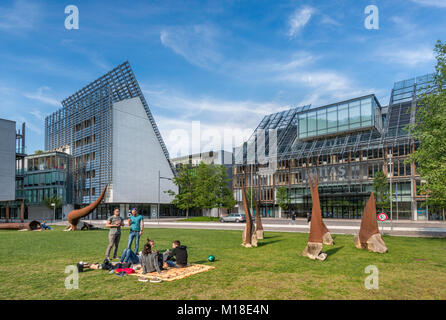 Piazza delle Donne Lavoratrici in Le Albere, 2013, location of MUSE Museo delle Scienze, planned by Renzo Piano, in Trento, Trentino-Alto Adige, Italy Stock Photo