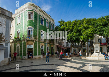 Place Praca Luis de Camoes in the Old Town,Lagos,Algarve,Portugal Stock Photo